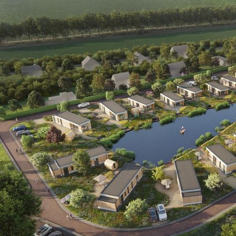 Lodge 6 personen - Waterlodge 6 Deluxe met sauna en hottub