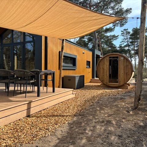 Lodge 4 personen - Boslodge met hottub & sauna