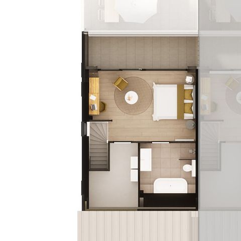Bungalow 2 personen - Hotelkamer Smokkelaarskamer