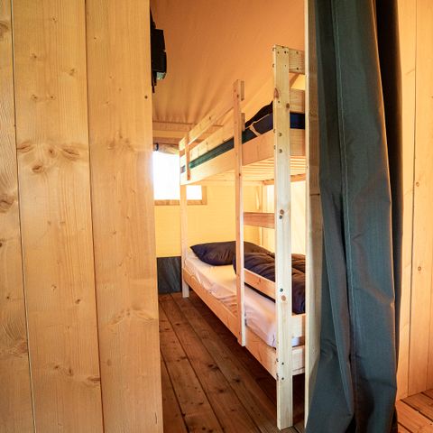 Safaritent 6 personen - incl. sanitair + glijbaan