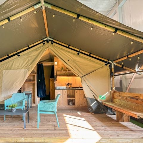 Safaritent 4 personen - incl. sanitair