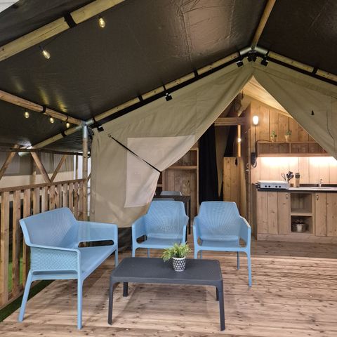 Safaritent 4 personen - incl. sanitair