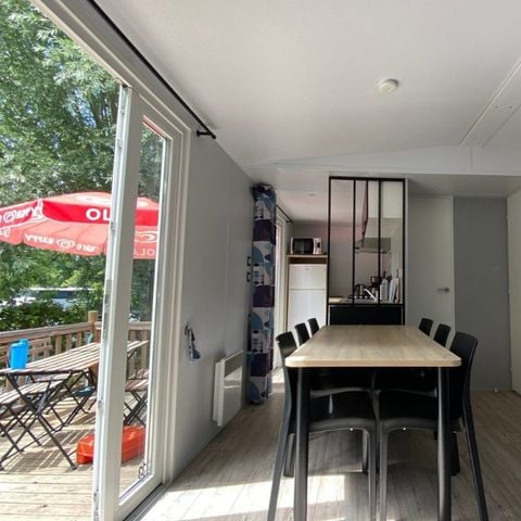 Stacaravan 6 personen - De Luxe mobilhome 6 persoons met terras