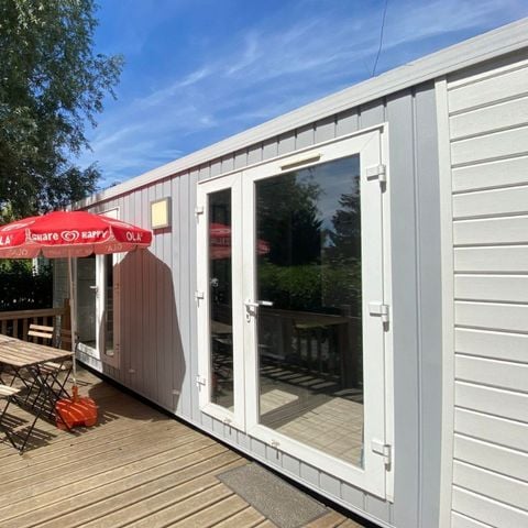 Stacaravan 6 personen - De Luxe mobilhome 6 persoons met terras