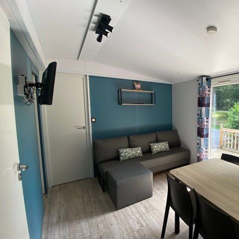 Stacaravan 6 personen - De Luxe mobilhome 6 persoons met terras