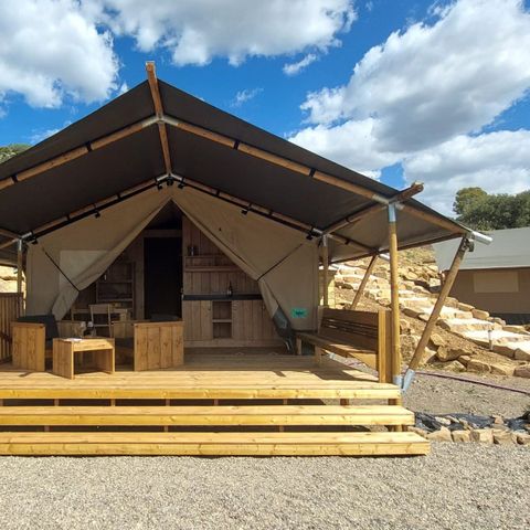 Safaritent 3 personen - incl. sanitair