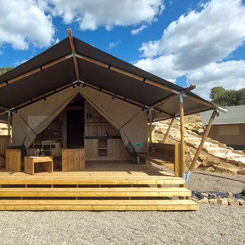 Safaritent 3 personen - incl. sanitair