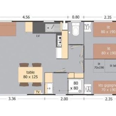 Stacaravan 6 personen - Elite