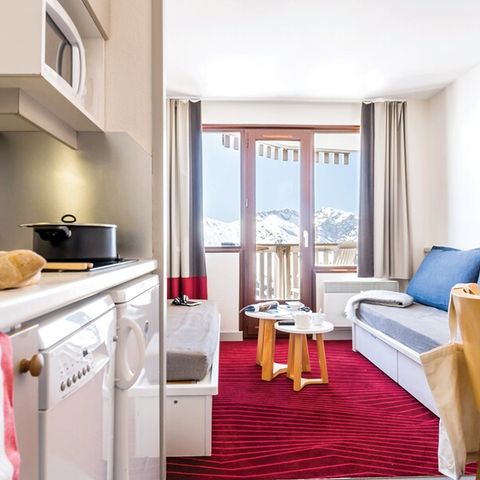 Appartement 4 personen - VOOR - 1 SLAAPKAMER - UITZICHT OP DE BERGEN
