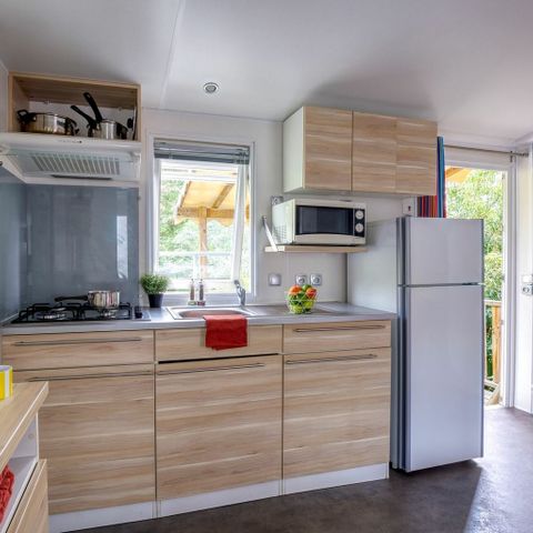 Stacaravan 6 personen - Vakantiehuis Châtaigne 6p 3ch ***