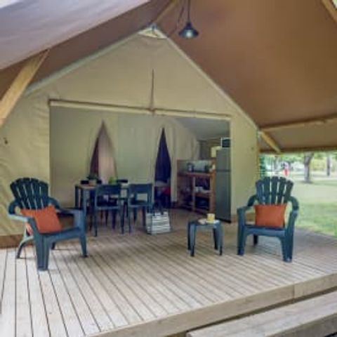 Safaritent 5 personen - Hout 5p 2bed ** Tent