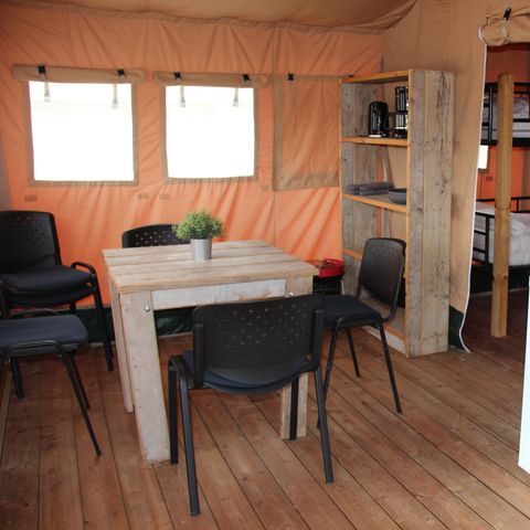 Safaritent 6 personen - met privé toilet