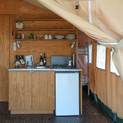 Safaritent 4 personen - incl. sanitair
