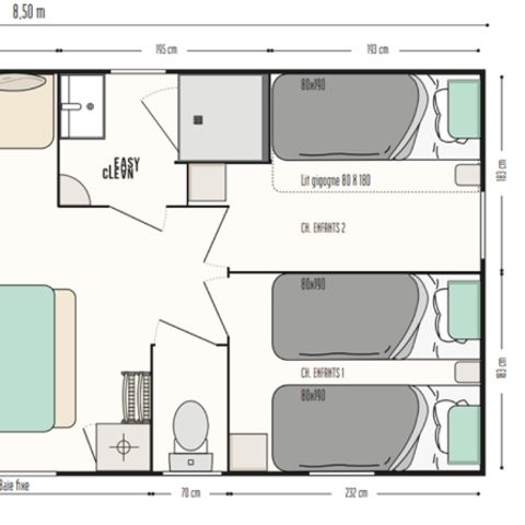 Bungalow 6 personen - Mobile home Riviera 3
