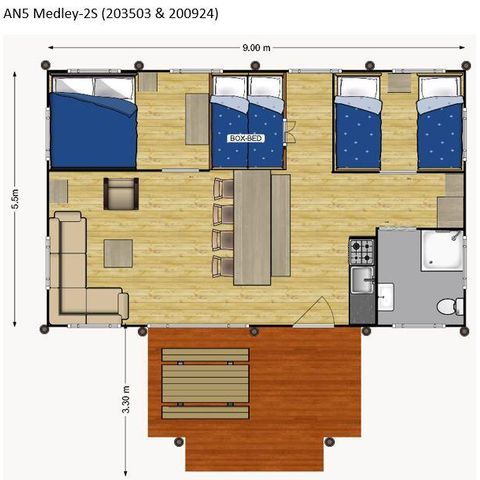 Lodge 6 personen - Medley met hottub