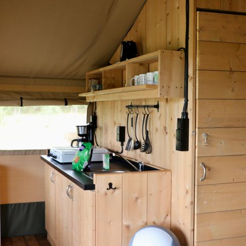 Safaritent 4 personen - incl. sanitair