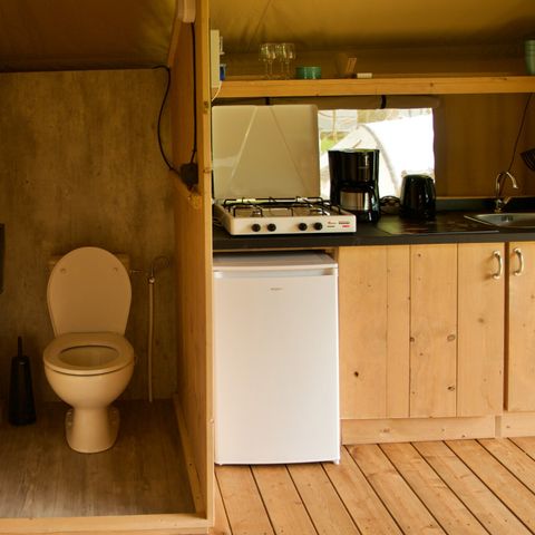 Safaritent 6 personen - incl toilet