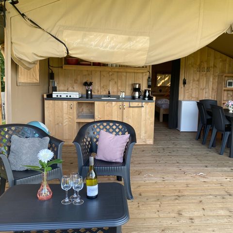 Safaritent 5 personen - incl. sanitair