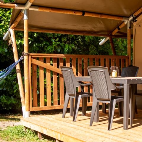 Safaritent 4 personen - incl. sanitair