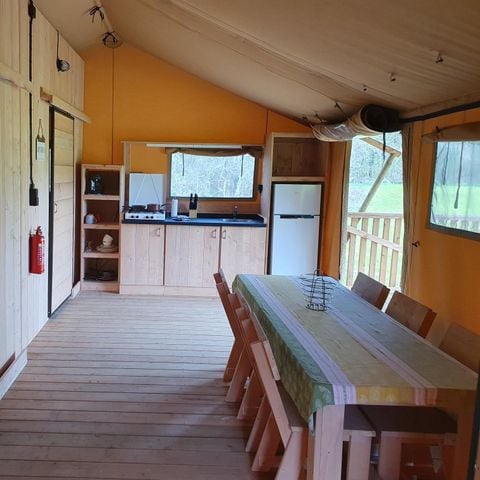 Safaritent 6 personen - incl. sanitair
