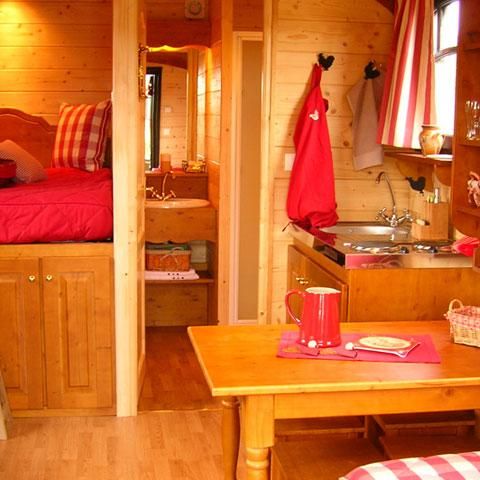 Lodge 2 personen - Roulotte ( Deluxe verblijf ) airconditioning / met ontbijt / 2 pers inbegrepen / Privé spa optioneel