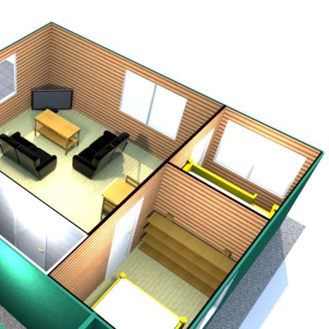 Bungalow 4 personen - Blauwe Pauw