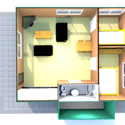 Bungalow 4 personen - Blauwe Pauw