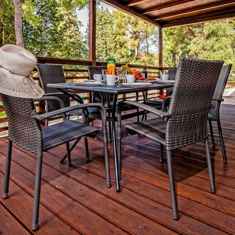 Stacaravan 6 personen - Mobile-home | Comfort | 2 slaapkamers | 4/6 Pers | Verhoogd terras | 2 badkamers | Airconditioning | TV