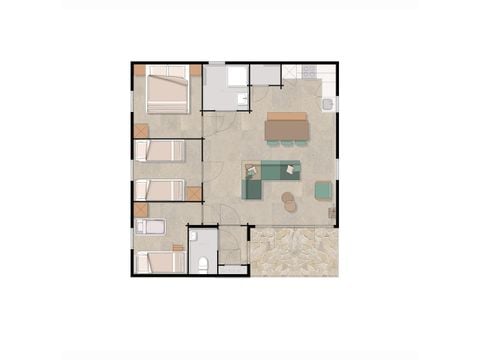 Bungalow 6 personen - Molletjes Boshut