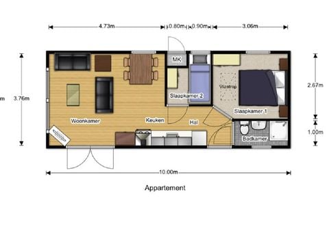 Chalet 3 personen - Vlotvaren - Violenlaan 150