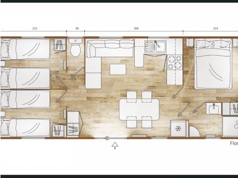 Stacaravan 6 personen - Flores