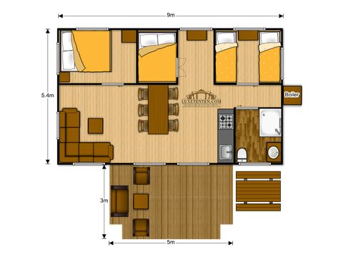 Safaritent 6 personen - Duin Lodge