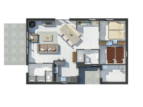 Bungalow 4 personen - Comfort met Bubbelbad