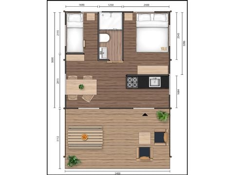 Safaritent 4 personen - Bos Tent - Kachel