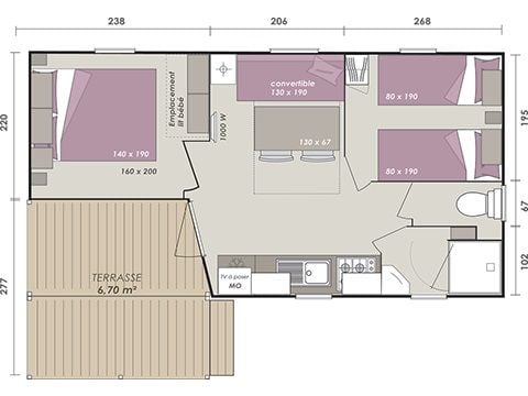 Stacaravan 6 personen - AKOYA