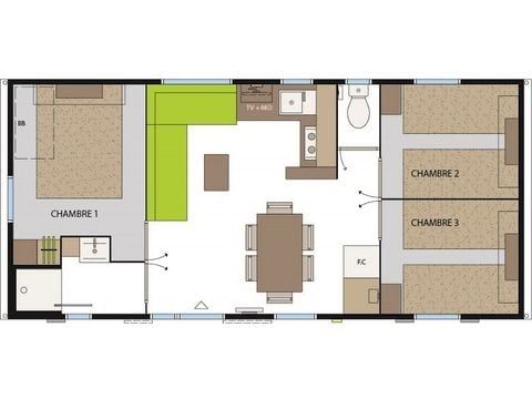 Stacaravan 6 personen - Seychellen