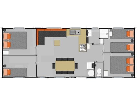 Stacaravan 8 personen - Padang Padang