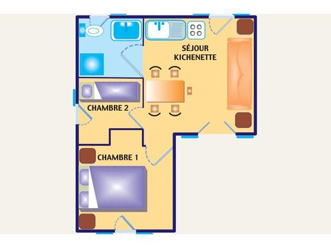 Villa 6 personen - TV - CLIM