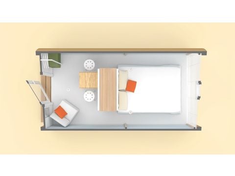 Bungalowtent 2 personen - COCO SWEET 2 personen - 1 slaapkamer, geen sanitair, geen airconditioning