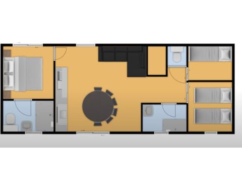Stacaravan 6 personen - Audrix