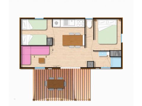 Stacaravan 6 personen - MENDIKOA (premie)