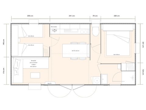 Stacaravan 6 personen - Loggia Cottage