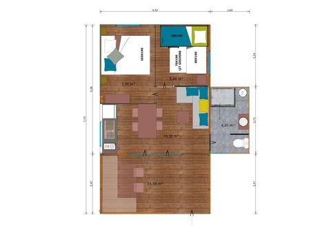 Accommodatie 5 personen - Stapelwagen