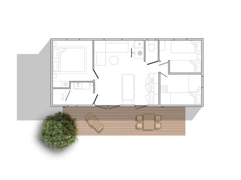 Stacaravan 6 personen - Ciela Privilège - 3 slaapkamers - barbecue