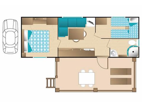 Stacaravan 4 personen - TAHITI