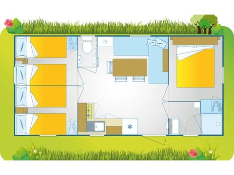 Stacaravan 7 personen - Happy Premium Suite