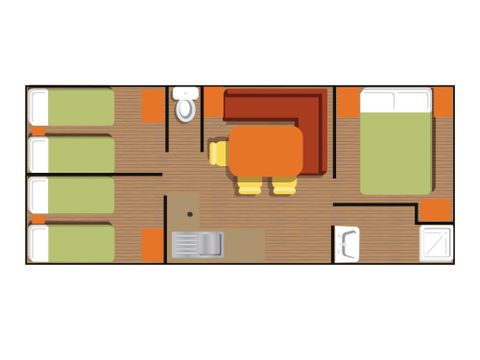 Stacaravan 6 personen - TITANIA