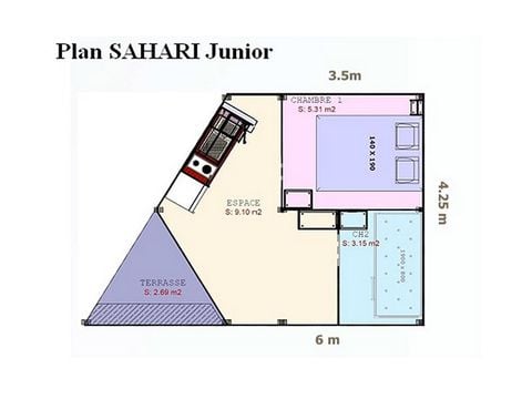 Safaritent 4 personen - LODGE SAHARI met eigen badkamer
