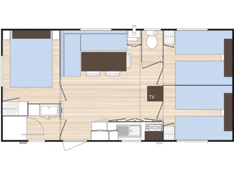 Stacaravan 6 personen - Stacaravan Ciela Confort - 3 slaapkamers