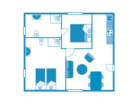 APPARTEMENT 4 personen - APPARTEMENT Trendy 4p 2bed PRESTIGE